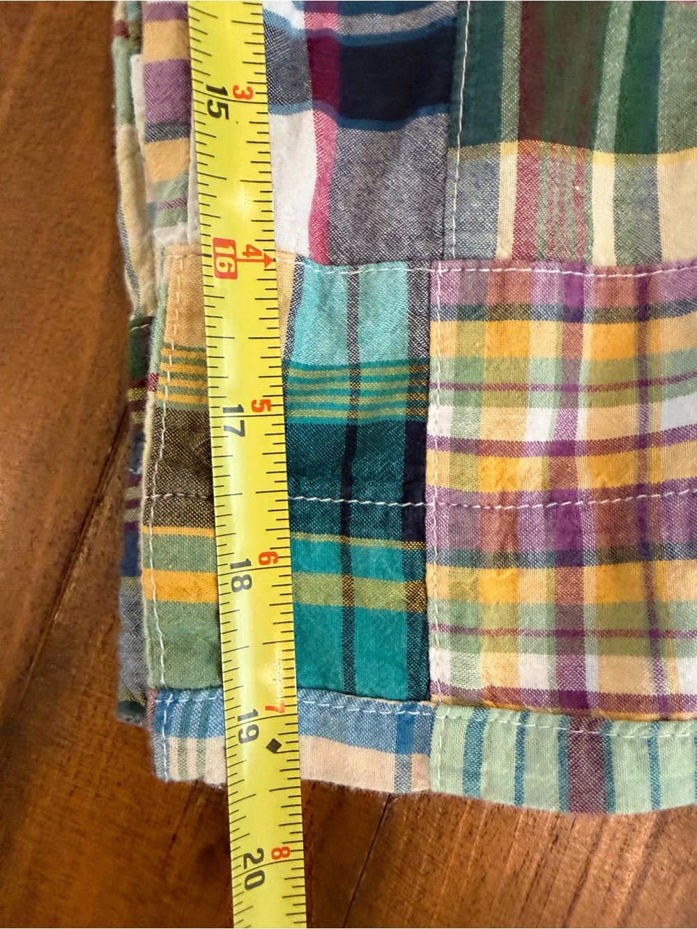 J. Crew Factory Madras Patchwork Plaid Cropped Pants - Picture 9 of 9